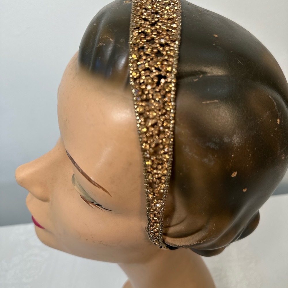 Chic L Erikson France Luxe Gold Crystal Headwrap Headband